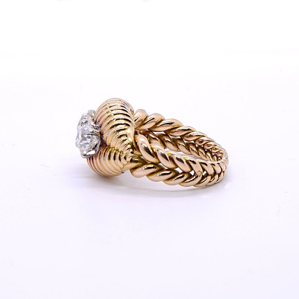 “rocaille” Diamond Ring, 18k Gold-photo-5