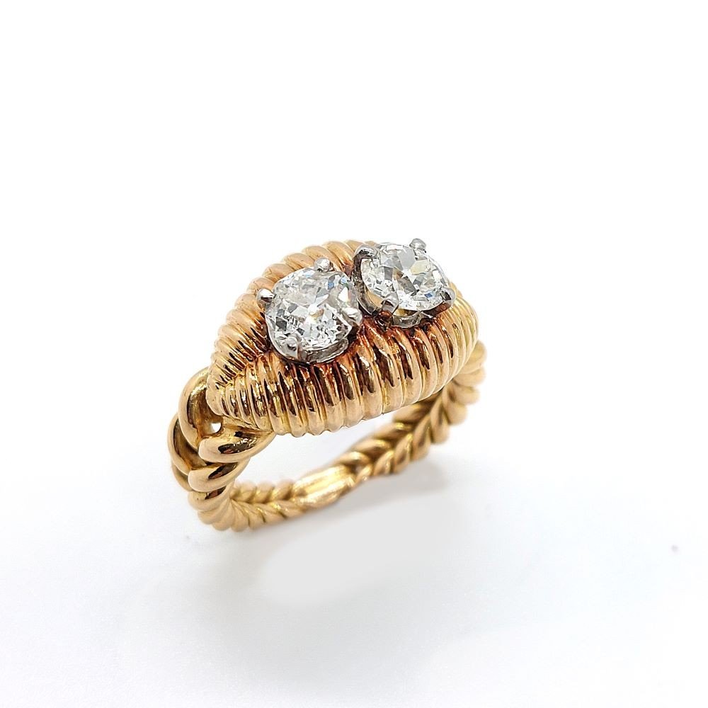 Bague Diamants « Rocaille », Or 18k