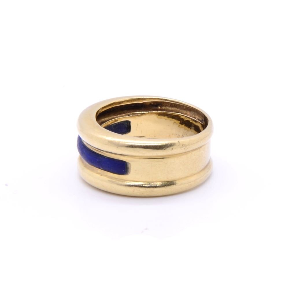 Bague En Or 18k Et Lapis-lazuli « Chili »-photo-3