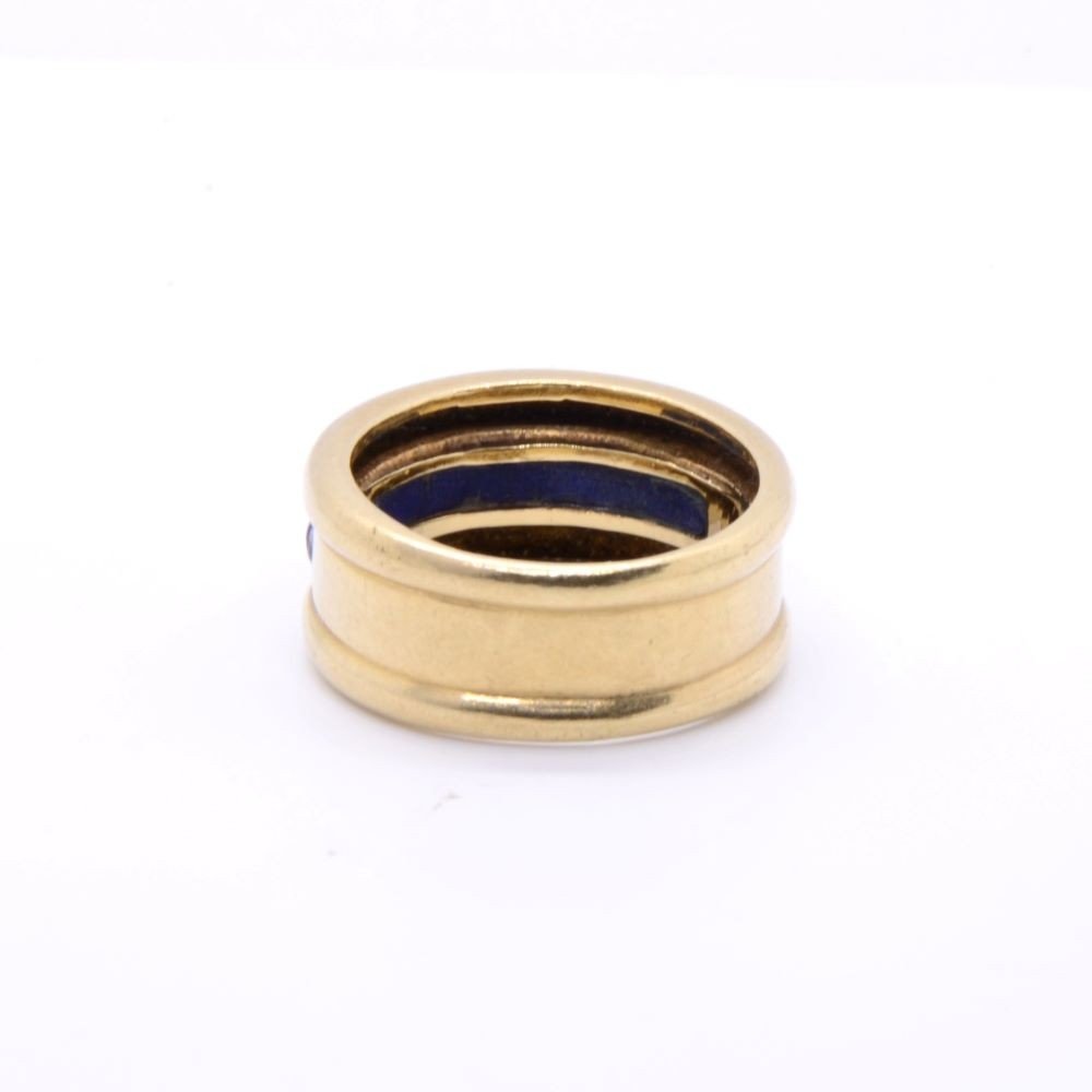 Bague En Or 18k Et Lapis-lazuli « Chili »-photo-4