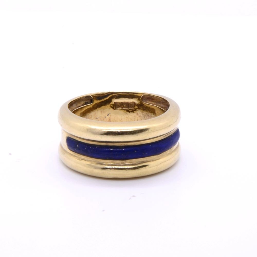 Bague En Or 18k Et Lapis-lazuli « Chili »