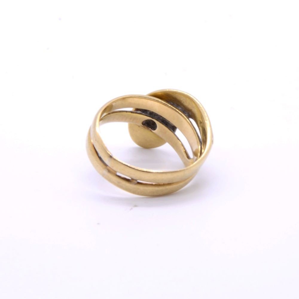 18k Gold And Diamond Snake Ring-photo-4