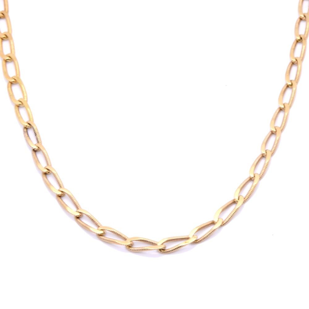 Collier Chaîne « Cannelure » Or 18k