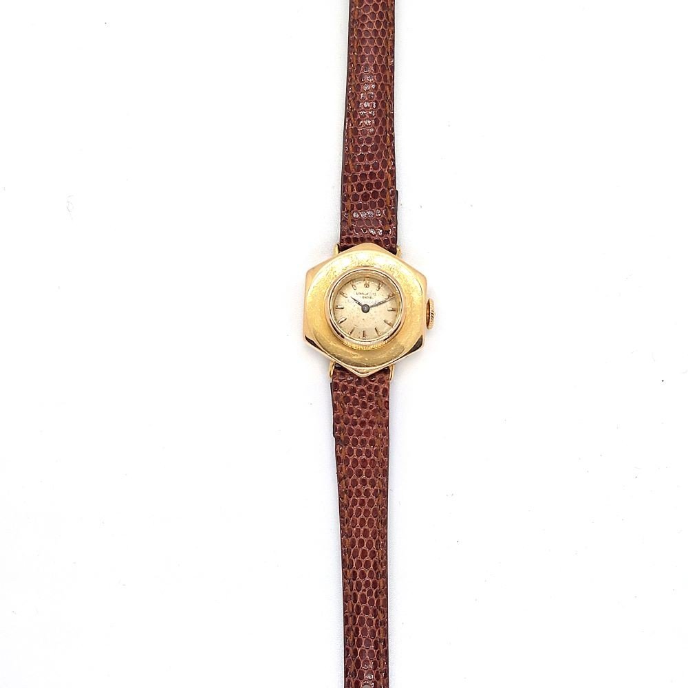 Universal Genève For Hermès, 18k “nut” Ladies Watch, Circa 1950-photo-3