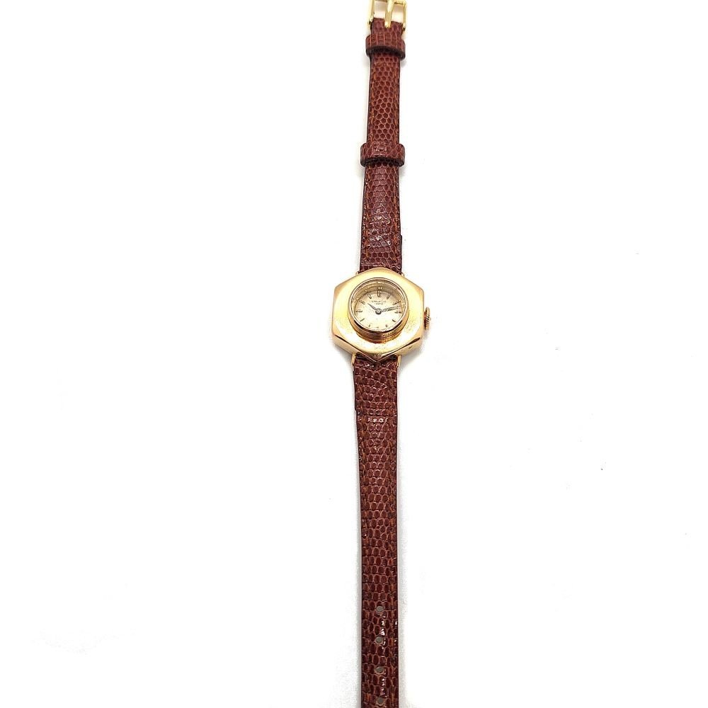 Universal Genève For Hermès, 18k “nut” Ladies Watch, Circa 1950-photo-1