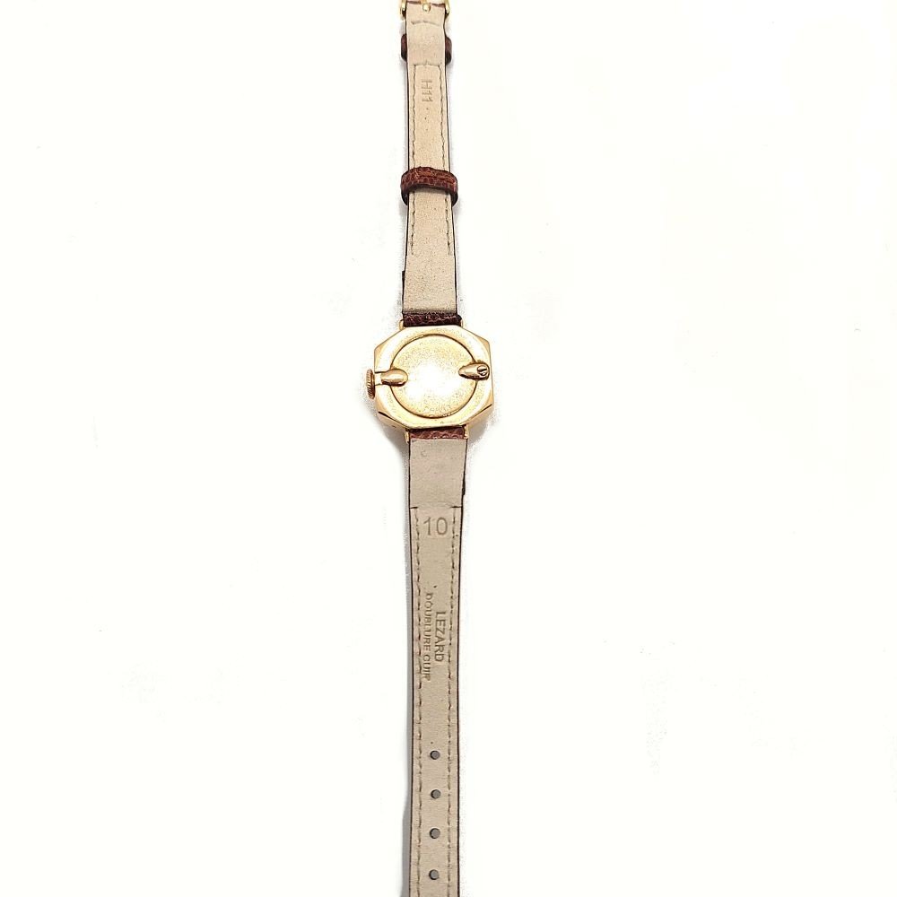 Universal Genève For Hermès, 18k “nut” Ladies Watch, Circa 1950-photo-2