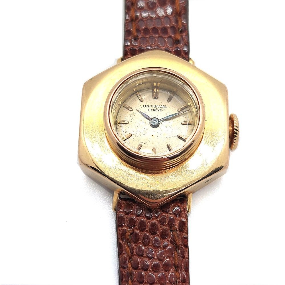 Universal Genève For Hermès, 18k “nut” Ladies Watch, Circa 1950