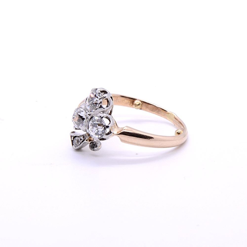 Victorian “clover” Ring, Gold And Diamonds-photo-1