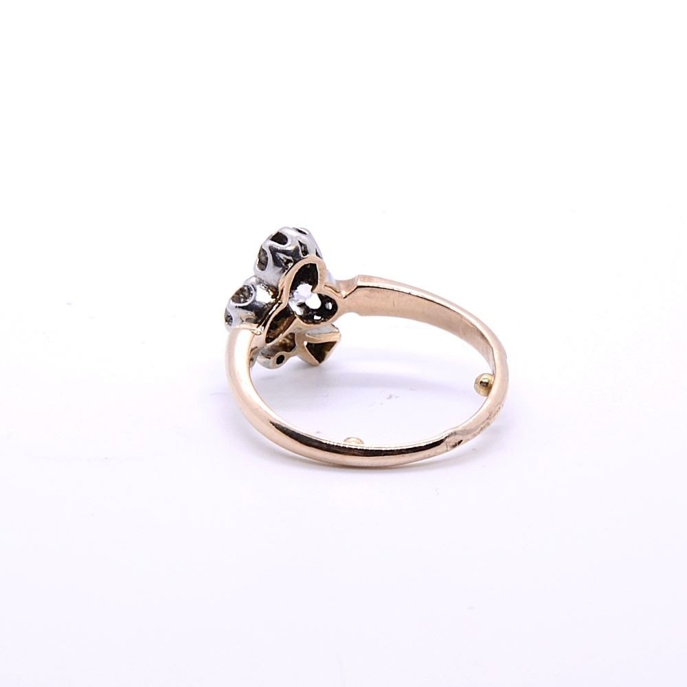 Victorian “clover” Ring, Gold And Diamonds-photo-2