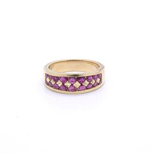 Henri Martin (attributed To) - 18k Gold Ruby Bangle Ring