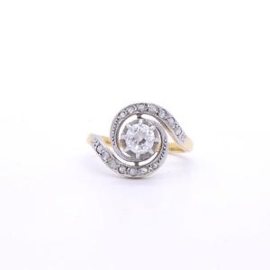 Antique Diamond Ring « whirlwind », 19th