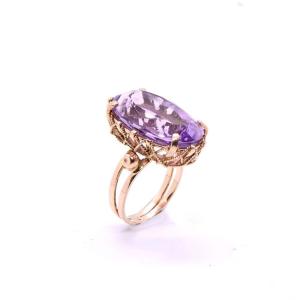 Bague Améthyste « Violetta » Napoléon III, Or 18k