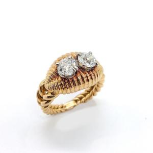 Bague Diamants « Rocaille », Or 18k