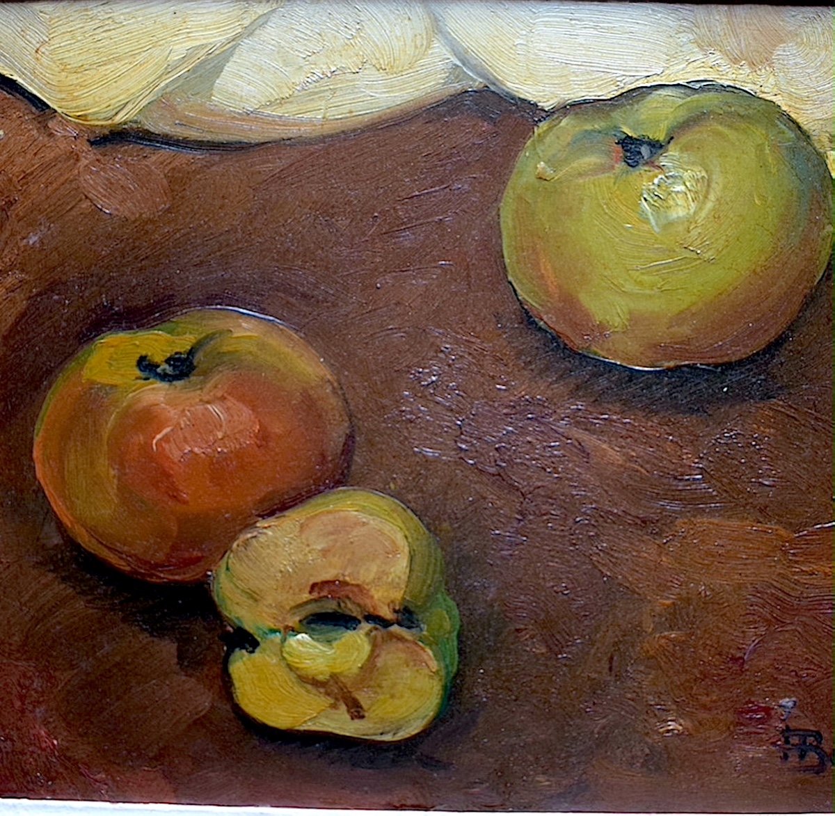 Signed P Boudot Still Life Apples Fruits Post Impressionist XX Rt686-photo-2