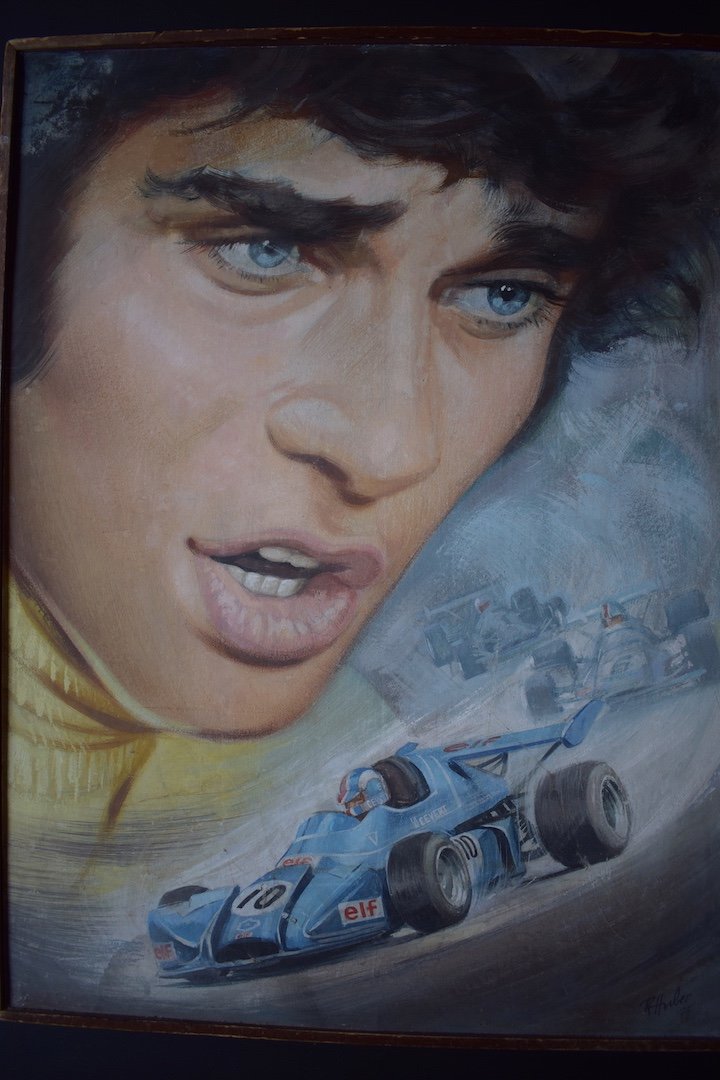 François Cevert Le Prince Coureur Automobile Gouache Signed R Hubert 1975 XX Rt740-photo-2