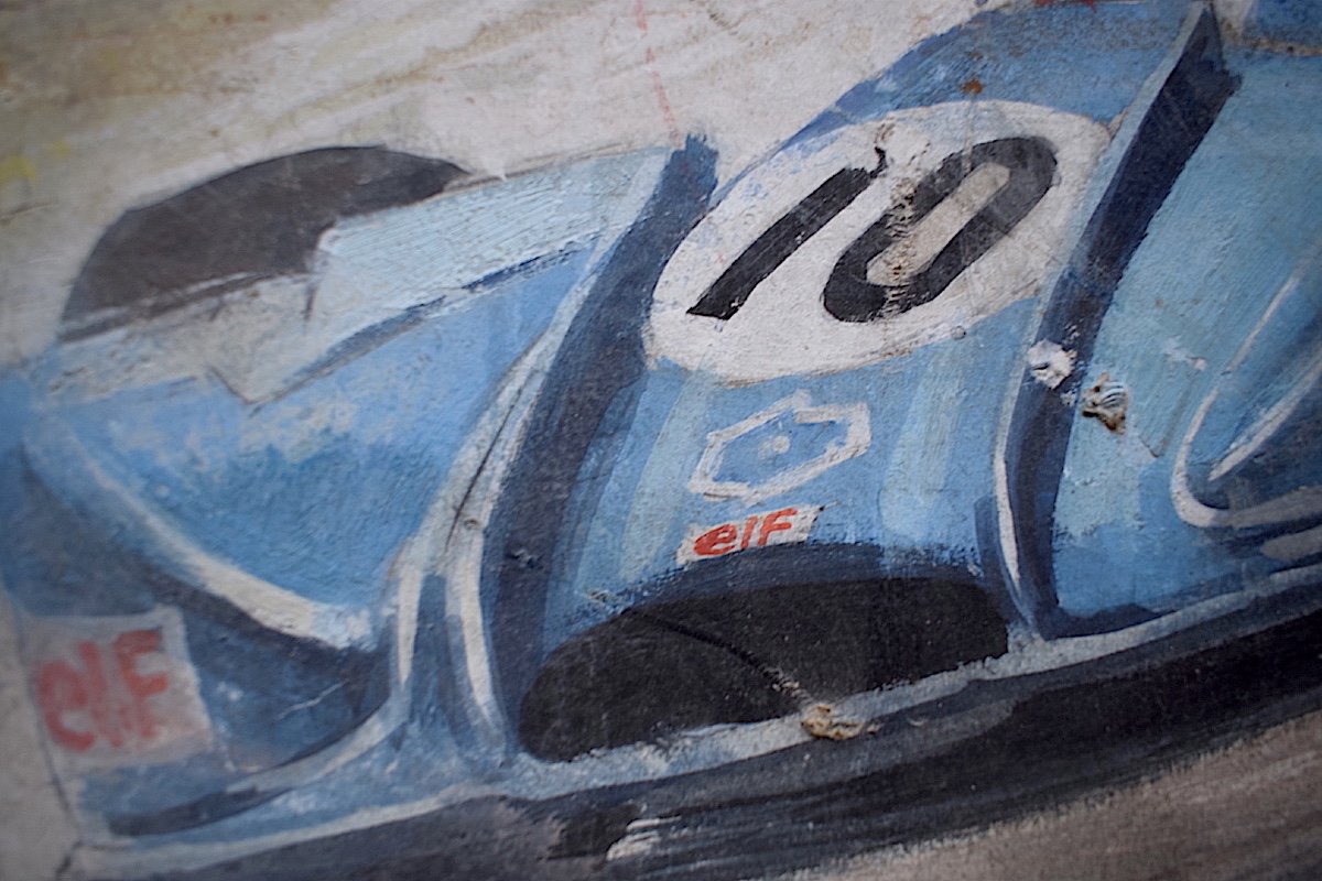 François Cevert Le Prince Coureur Automobile Gouache Signed R Hubert 1975 XX Rt740-photo-3