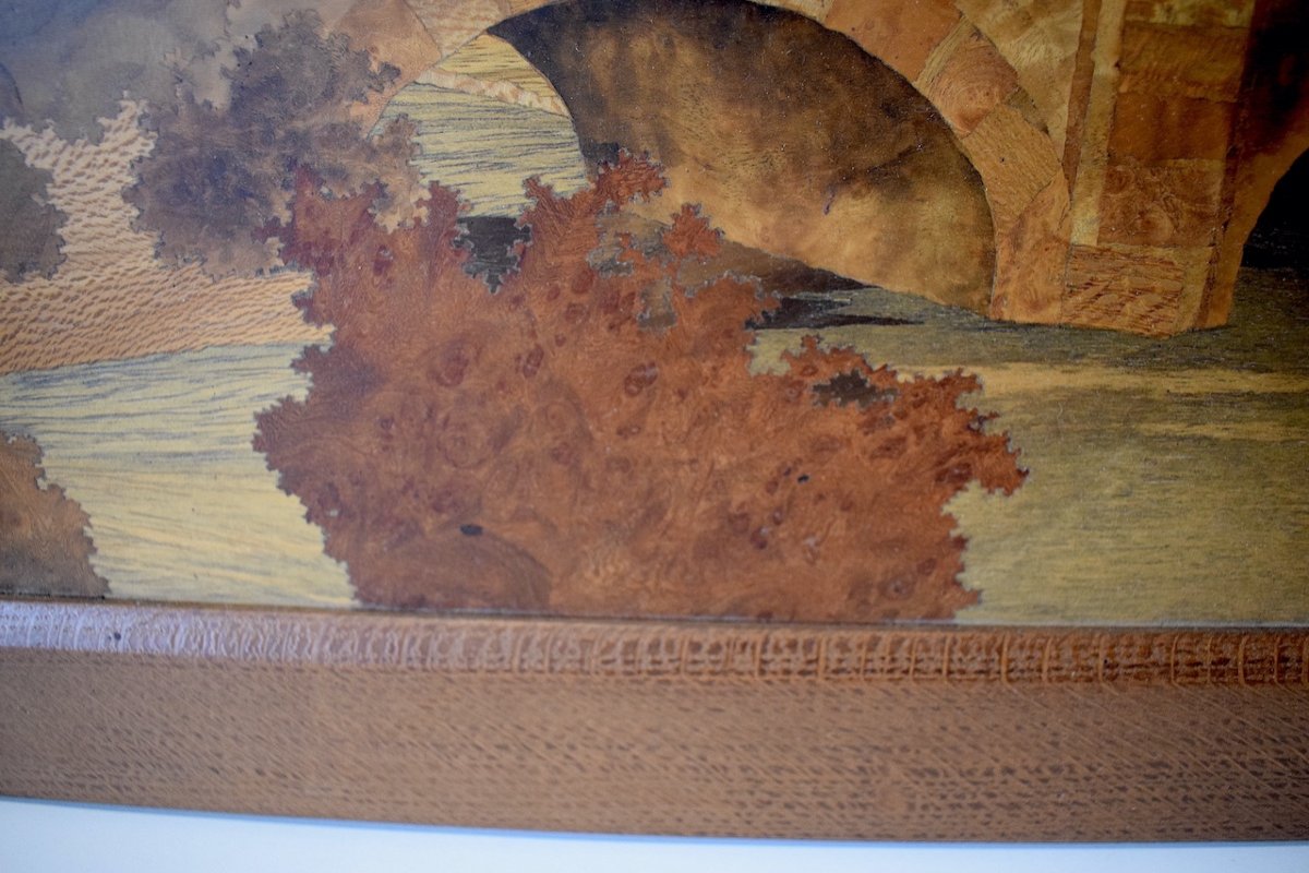 Marquetry Signed Spindler City Colmar Alsace XX Ref529-photo-1