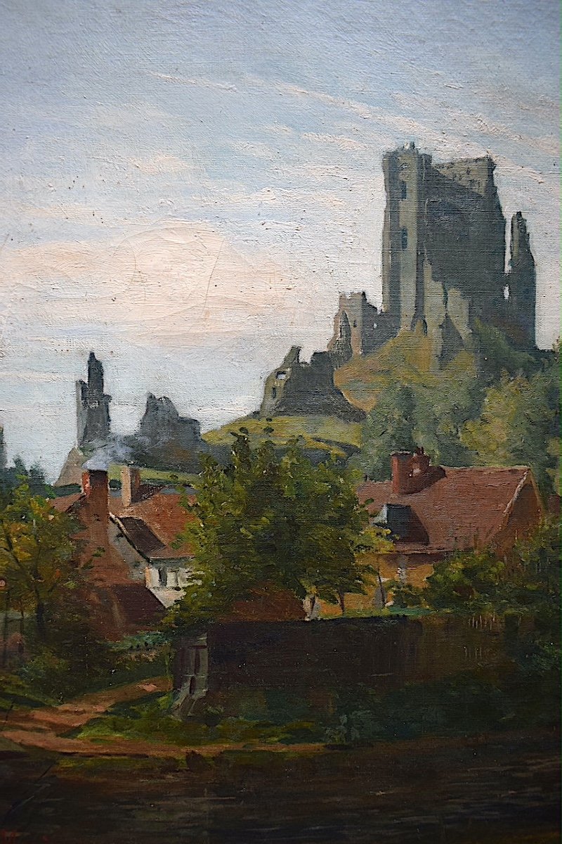 Signed E Menier Ruins Of The Château De Lavardin Loir-et-cher Impressionist Landscape XIX XX Rt805-photo-3
