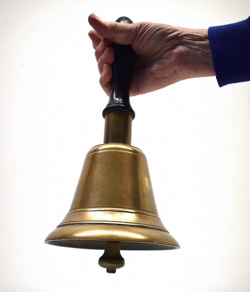 Large Manual Bell In Bronze Community Procession School Ref534-photo-2