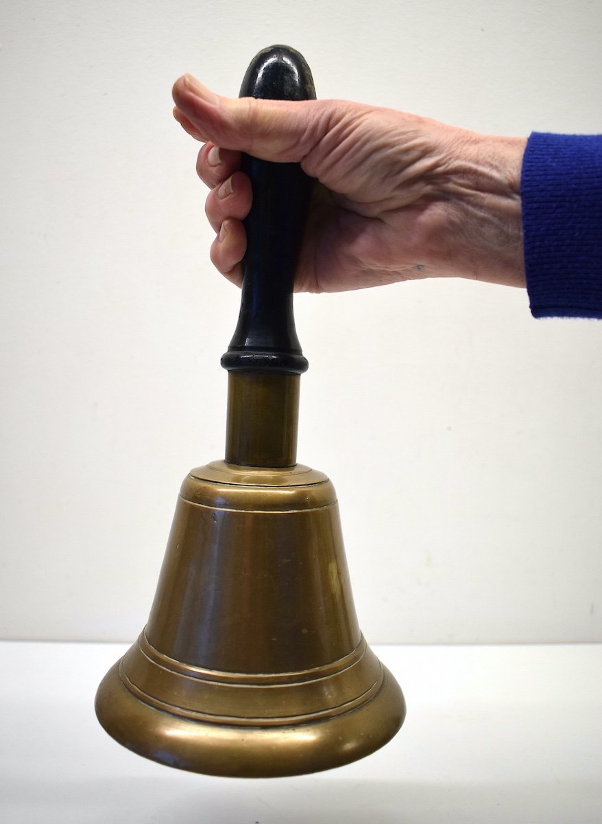 Large Manual Bell In Bronze Community Procession School Ref534-photo-3