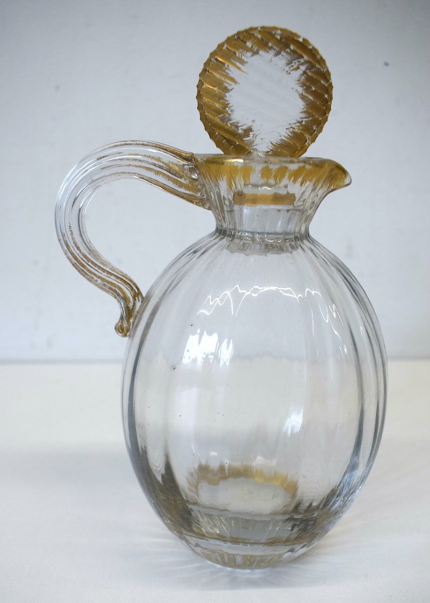 Louis Damon Service Liqueur Carafe Plateau Et Verres  Au Vase Etrusque Art Nouveau Daum Ref520-photo-3