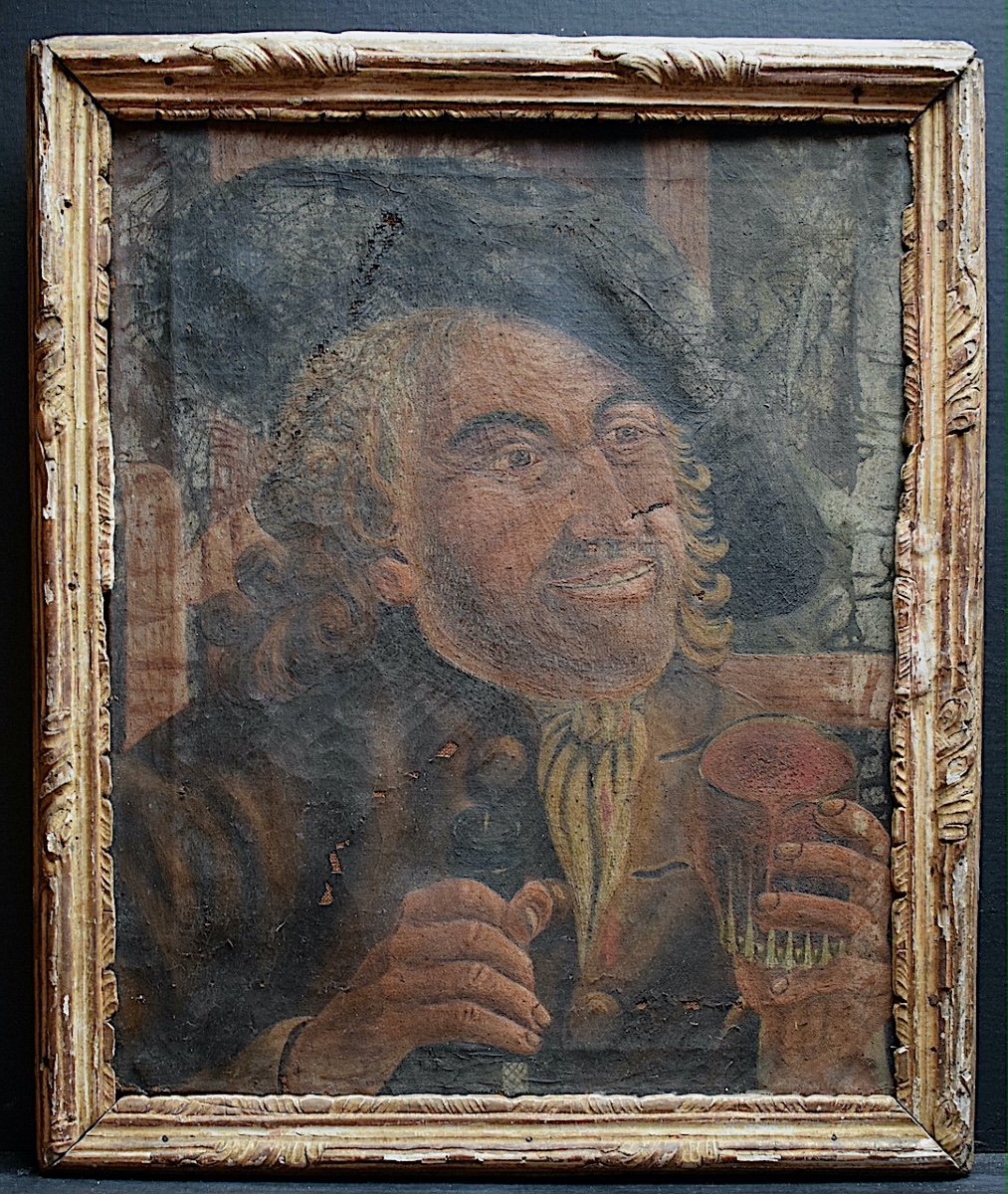 Paire de Portraits XVIII avec Cadres Caricatures Rt858-photo-3