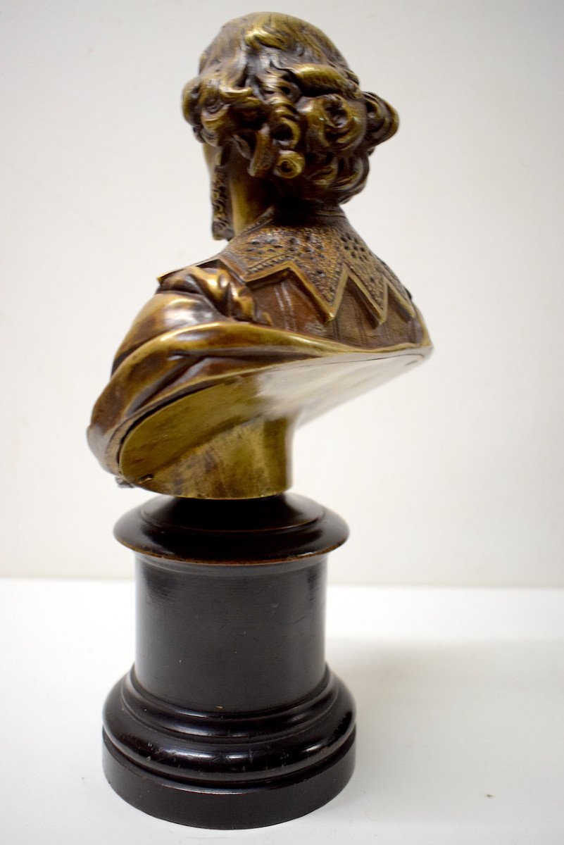 William Shakespeare Bust Gilt Bronze Old Gold Theater Playwright Poet Actor Ref586-photo-4