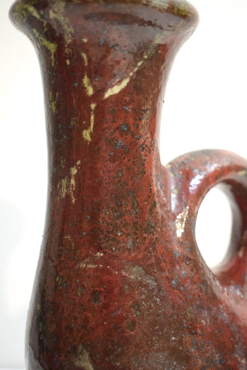 Zoomorphic Pitcher Stoneware Sang De Boeuf Brand And Signature To Identify Ref625-photo-7