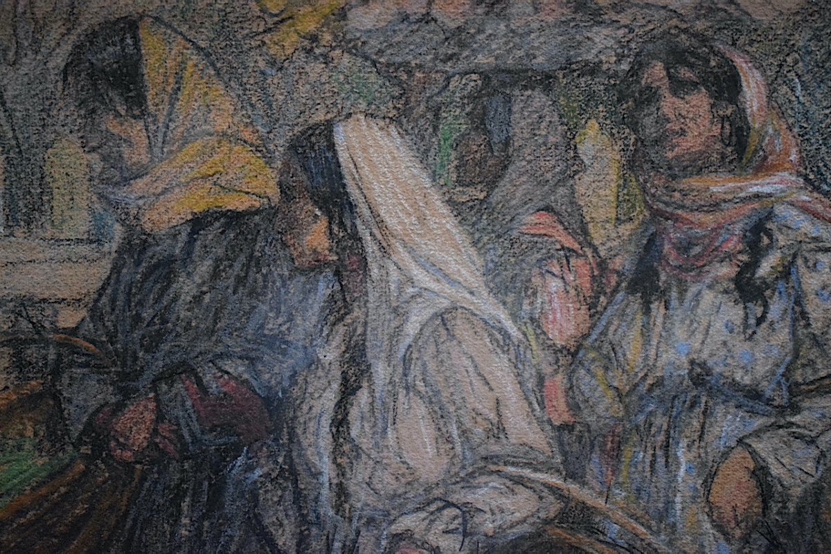 Jean Neylies Pastel Orientalist Romania Women At The Market Rt994-photo-1