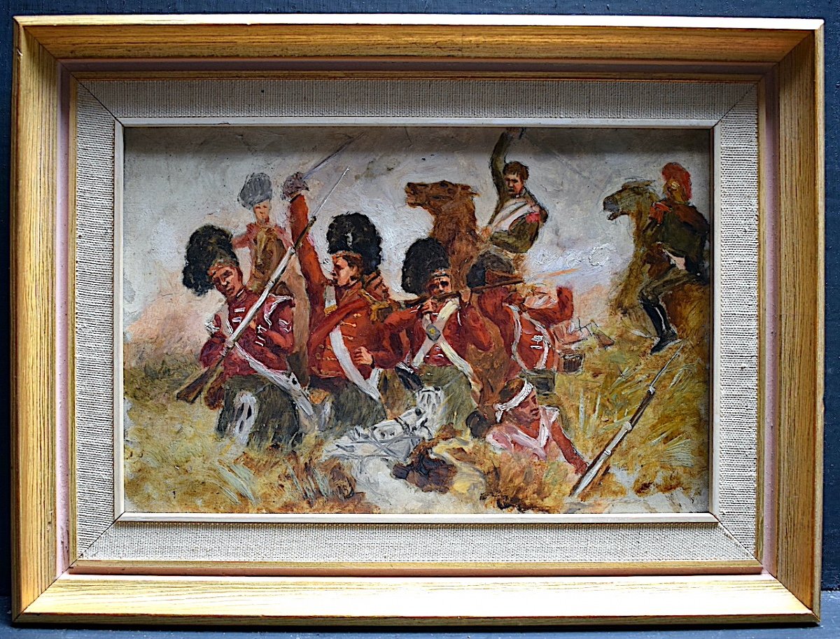 Battle Scene Militaria British And Russian Crimean War 19th Century Rt1011-photo-3