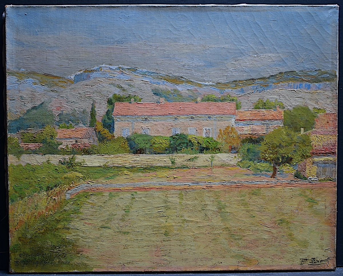 Village Of Chusclan Gard Mas Provençal Provence Dated 1913 Signed To Identify Rt1015-photo-5