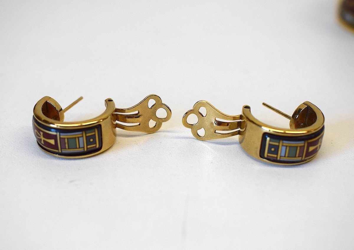 Michaela Frey Bracelet And Earrings Egypt Enamel Jewelry Freywille Ref772-photo-5