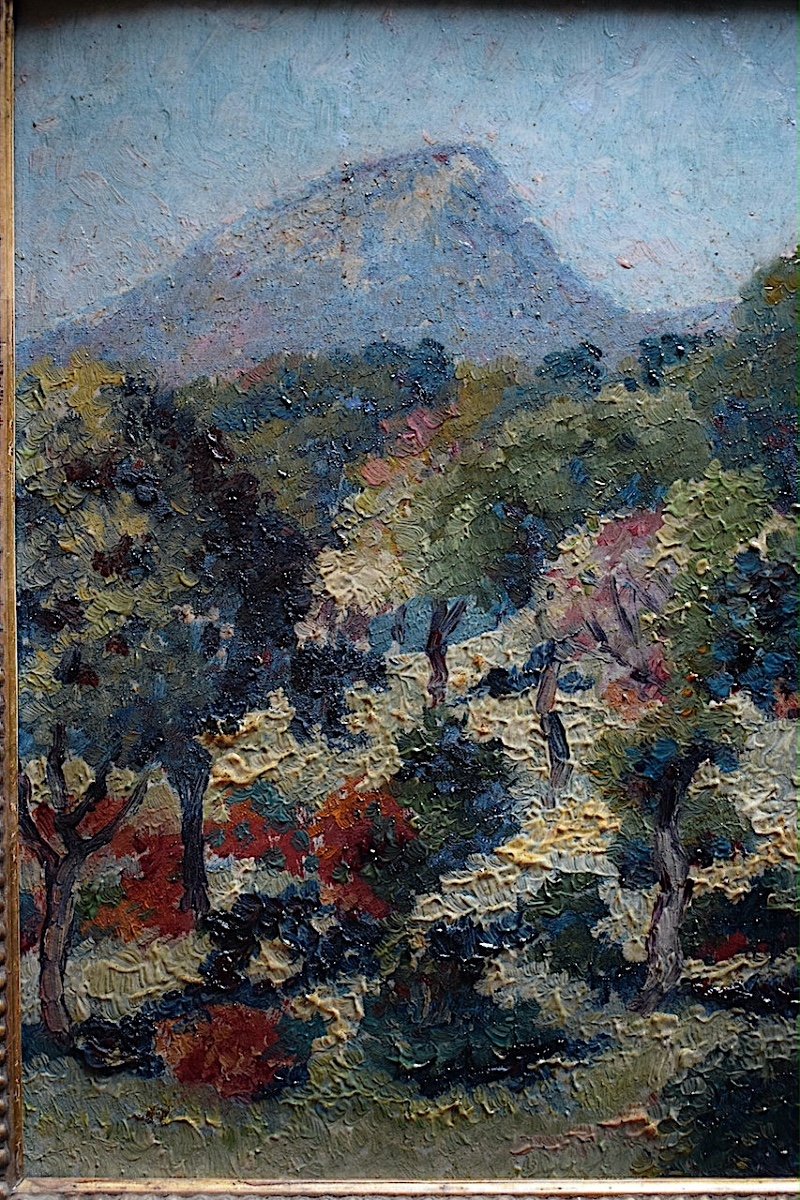 Provençal Landscape Provence Impressionist Unsigned Early 20th Century Rt1020-photo-3