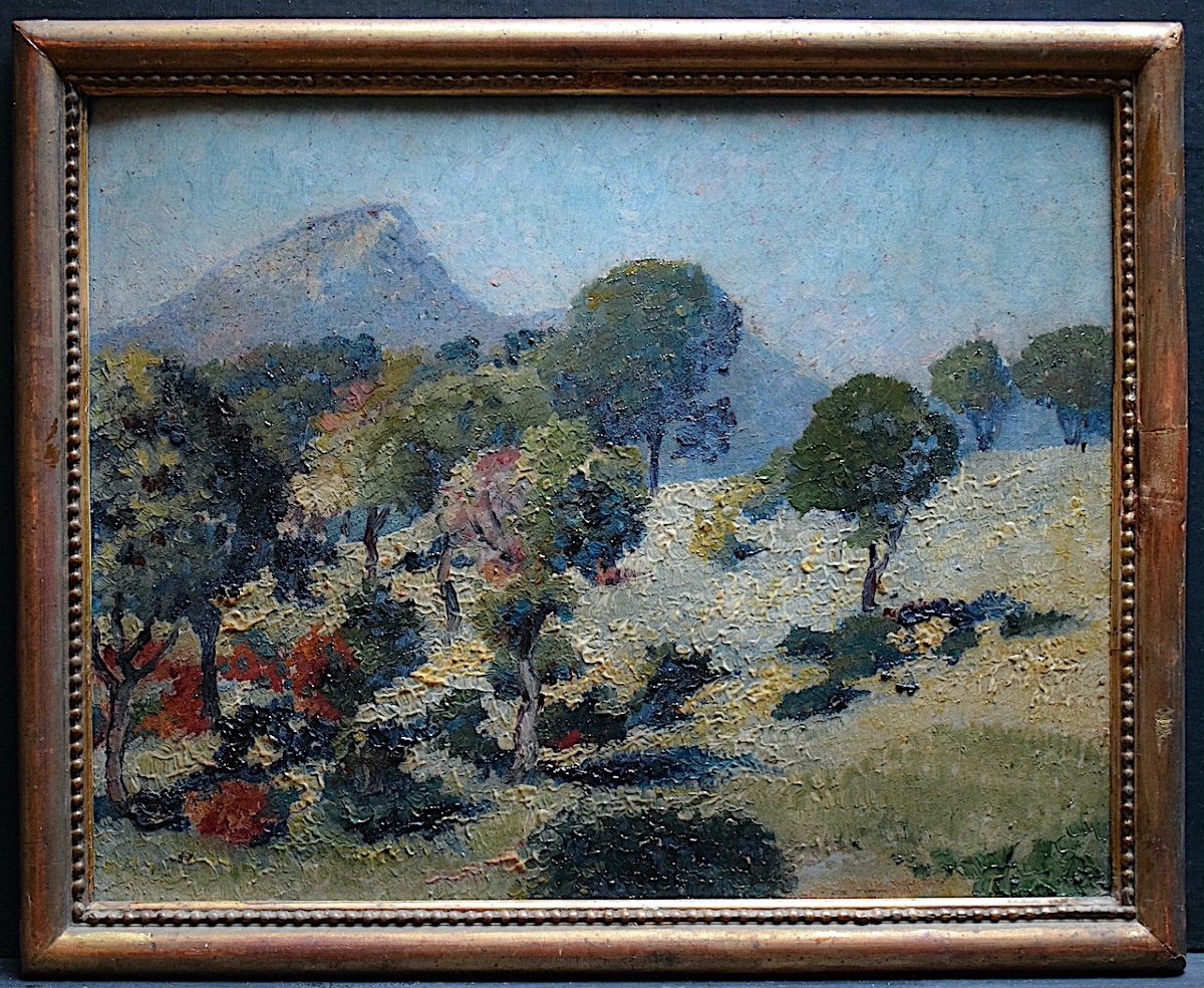 Provençal Landscape Provence Impressionist Unsigned Early 20th Century Rt1020