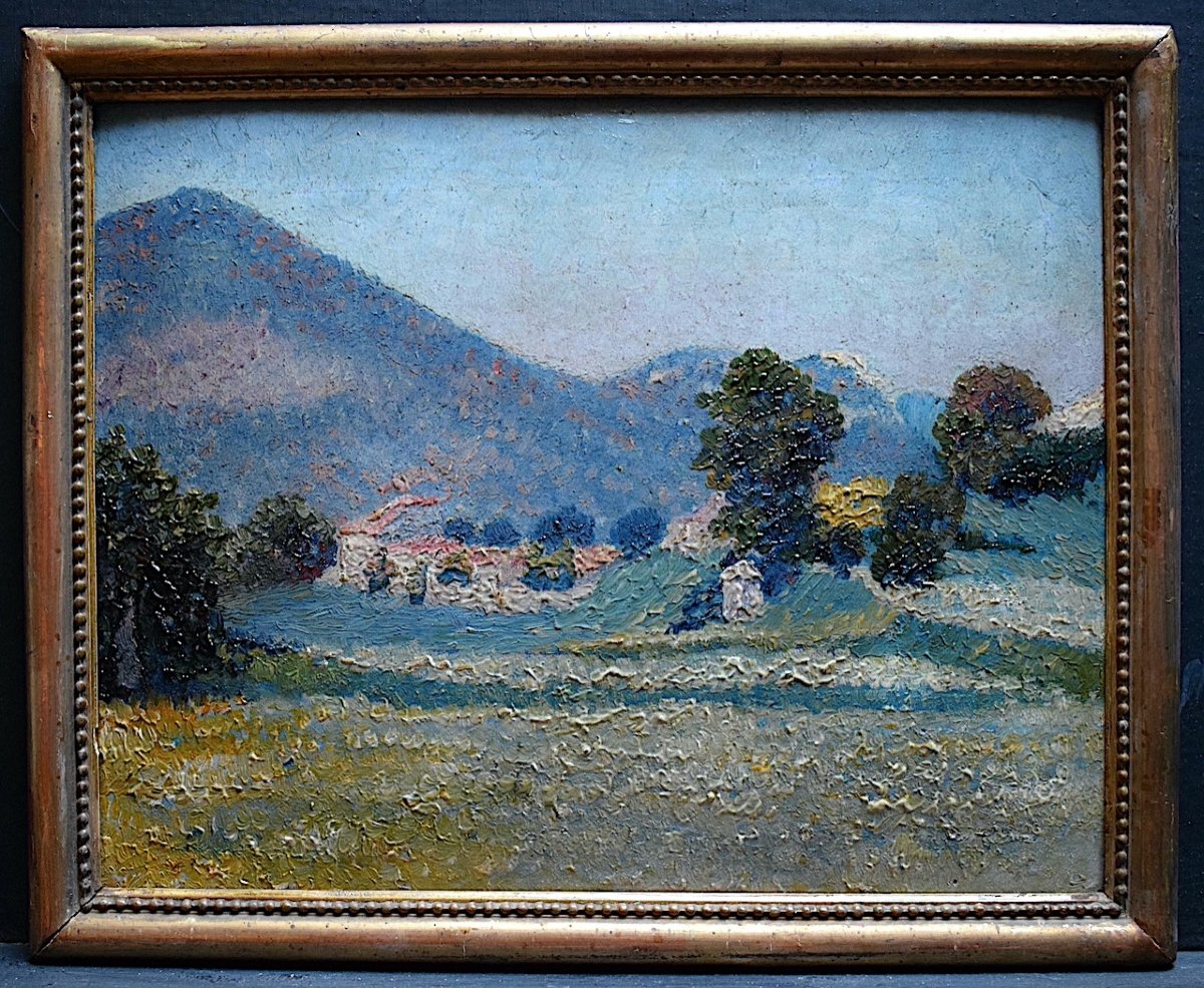 Paysage Proven&ccedil;al Provence impressionniste  non Sign&eacute; D&eacute;but XX &egrave;me Si&egrave;cle RT1021