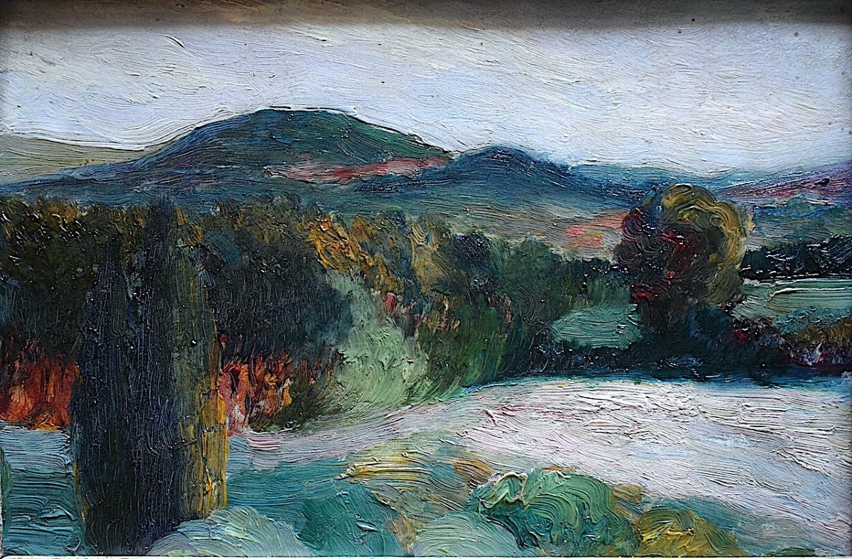 Provençal Landscape Provence Impressionist Unsigned Early 20th Century Rt1022-photo-2