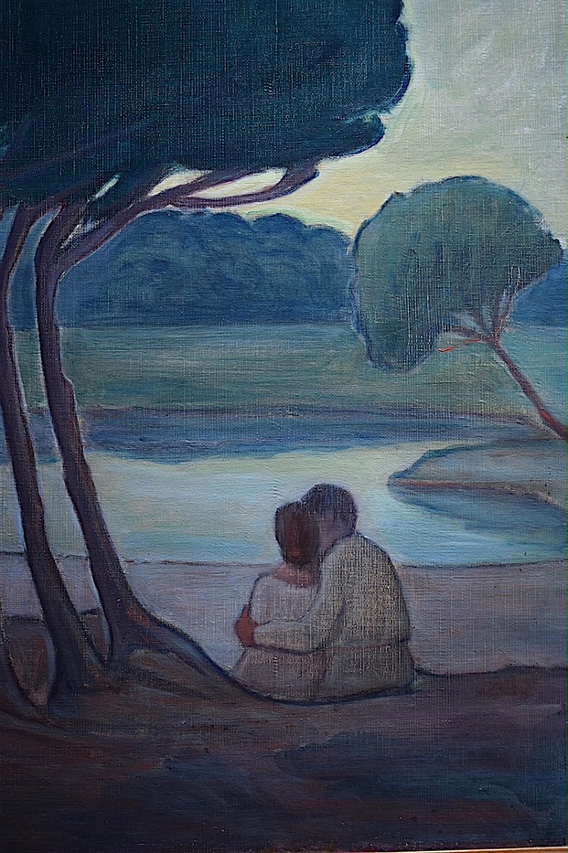 Myriam Rocher Animated Landscape Couple In Love Post Impressionist Symbolist  Rt1026-photo-3