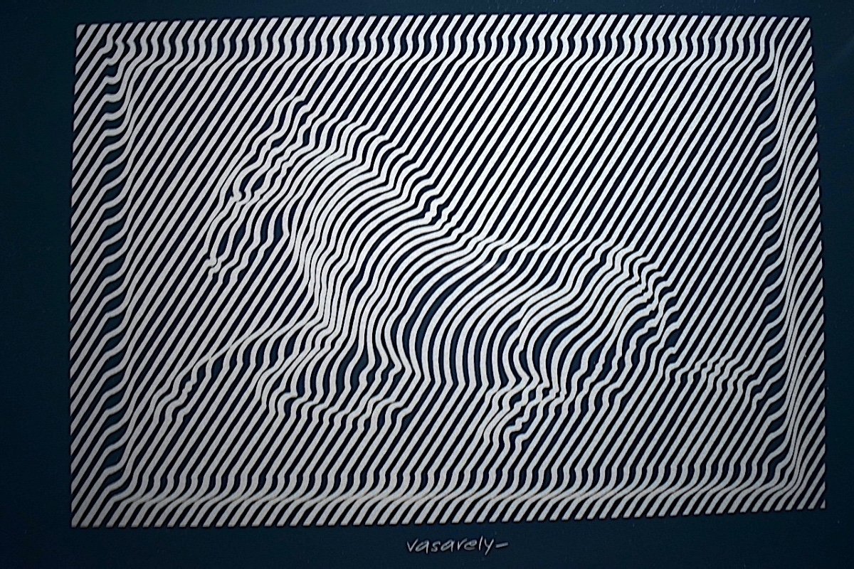 Victor Vasarely Zebra Kinetic Art Op Art Screenprint 20th Rt1201-photo-3