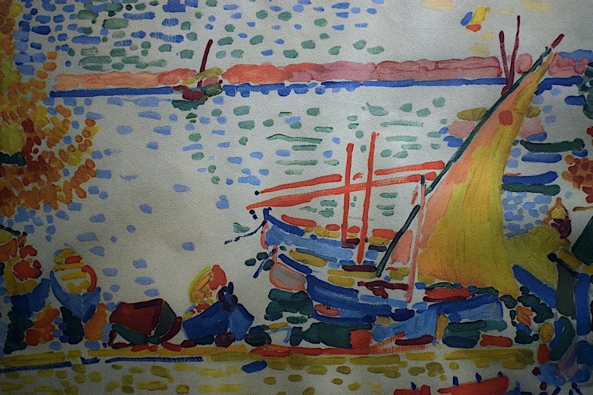 Lithographie couleur ANDRÉ  DERAIN Le Port de Collioure marine Post Impressionniste XX RT1205-photo-1