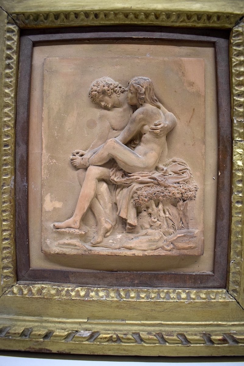 Limestone Bas Relief Venus And Cupid After Giacomo Marchino Frame XVIII Ref1005 -photo-2