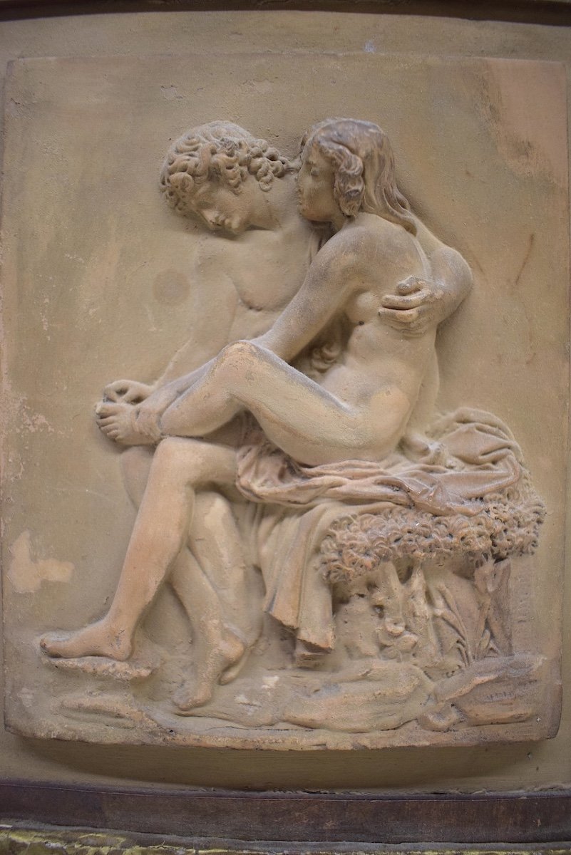 Limestone Bas Relief Venus And Cupid After Giacomo Marchino Frame XVIII Ref1005 -photo-3