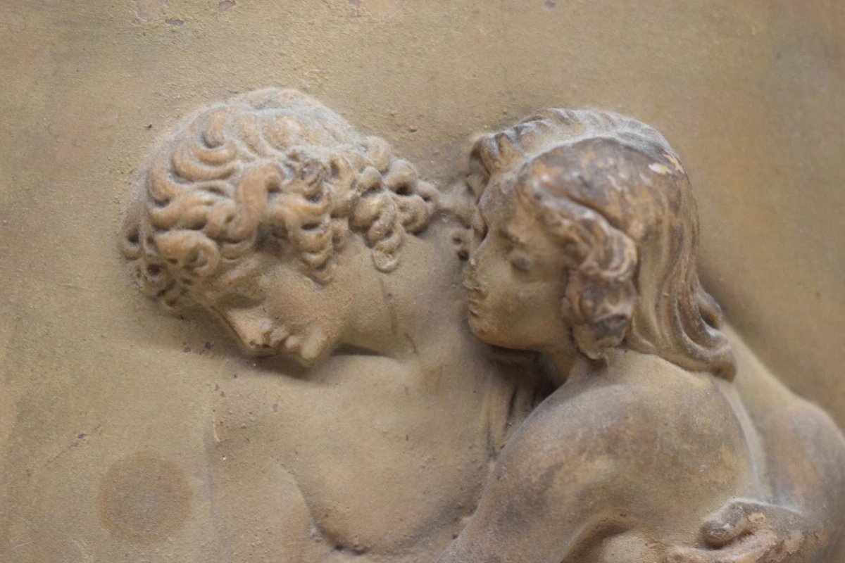 Limestone Bas Relief Venus And Cupid After Giacomo Marchino Frame XVIII Ref1005 -photo-4