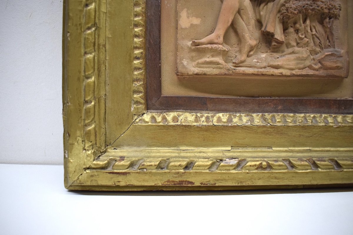 Limestone Bas Relief Venus And Cupid After Giacomo Marchino Frame XVIII Ref1005 -photo-4