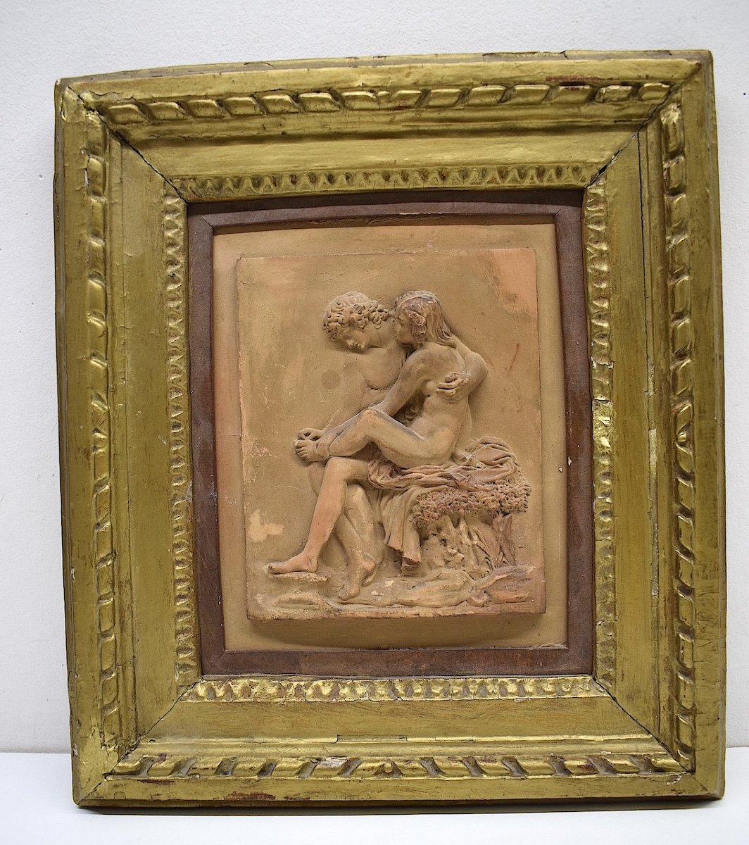 Limestone Bas Relief Venus And Cupid After Giacomo Marchino Frame XVIII Ref1005 