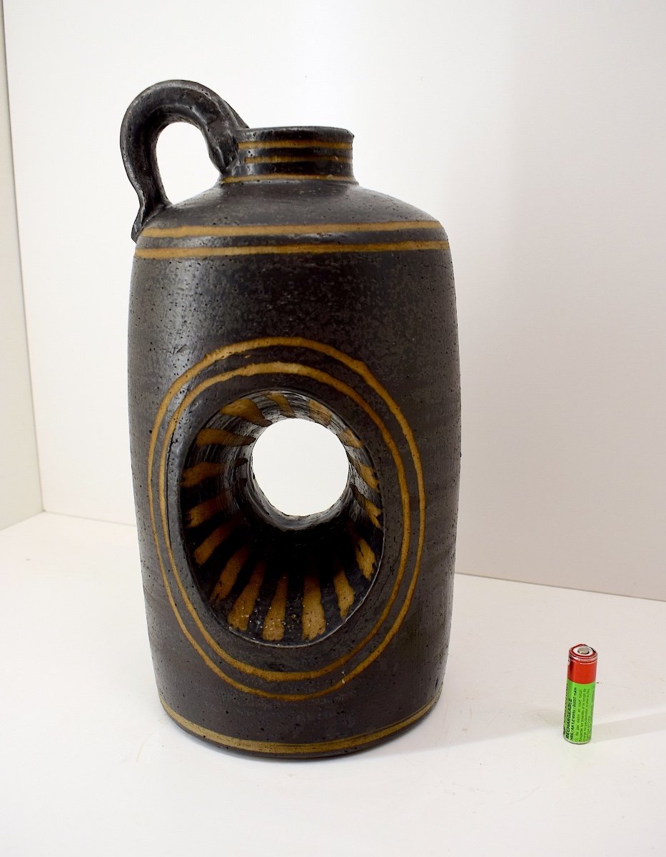 Jan Van Stolk Imposing Ceramic Art Pitcher Vase Circa 1950 1960 Ref1017 -photo-1