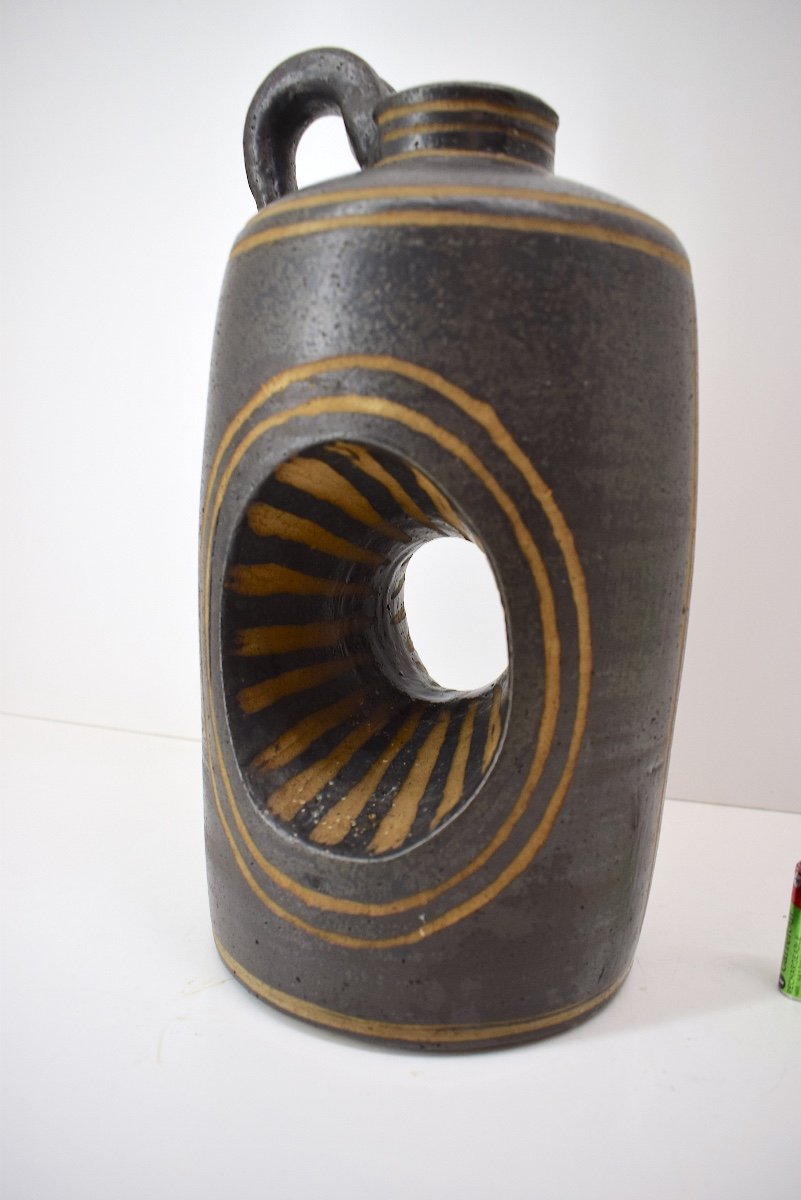 Jan Van Stolk Imposing Ceramic Art Pitcher Vase Circa 1950 1960 Ref1017 -photo-3