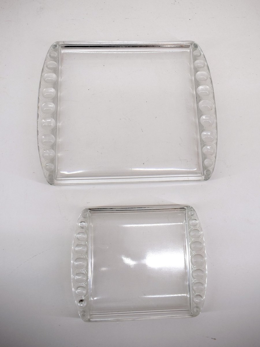 Glass Dish And Empty Pocket Signed Lalique France Ref1021-photo-3