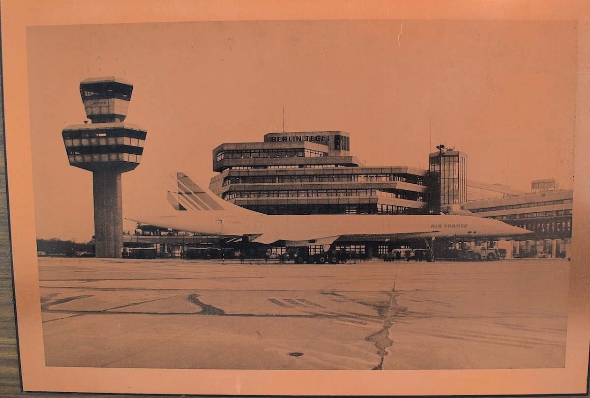 Rare Héliogravure Sur Cuivre Photogravure Concorde Air France Aéroport  Berlin Aviation Ref1022-photo-6