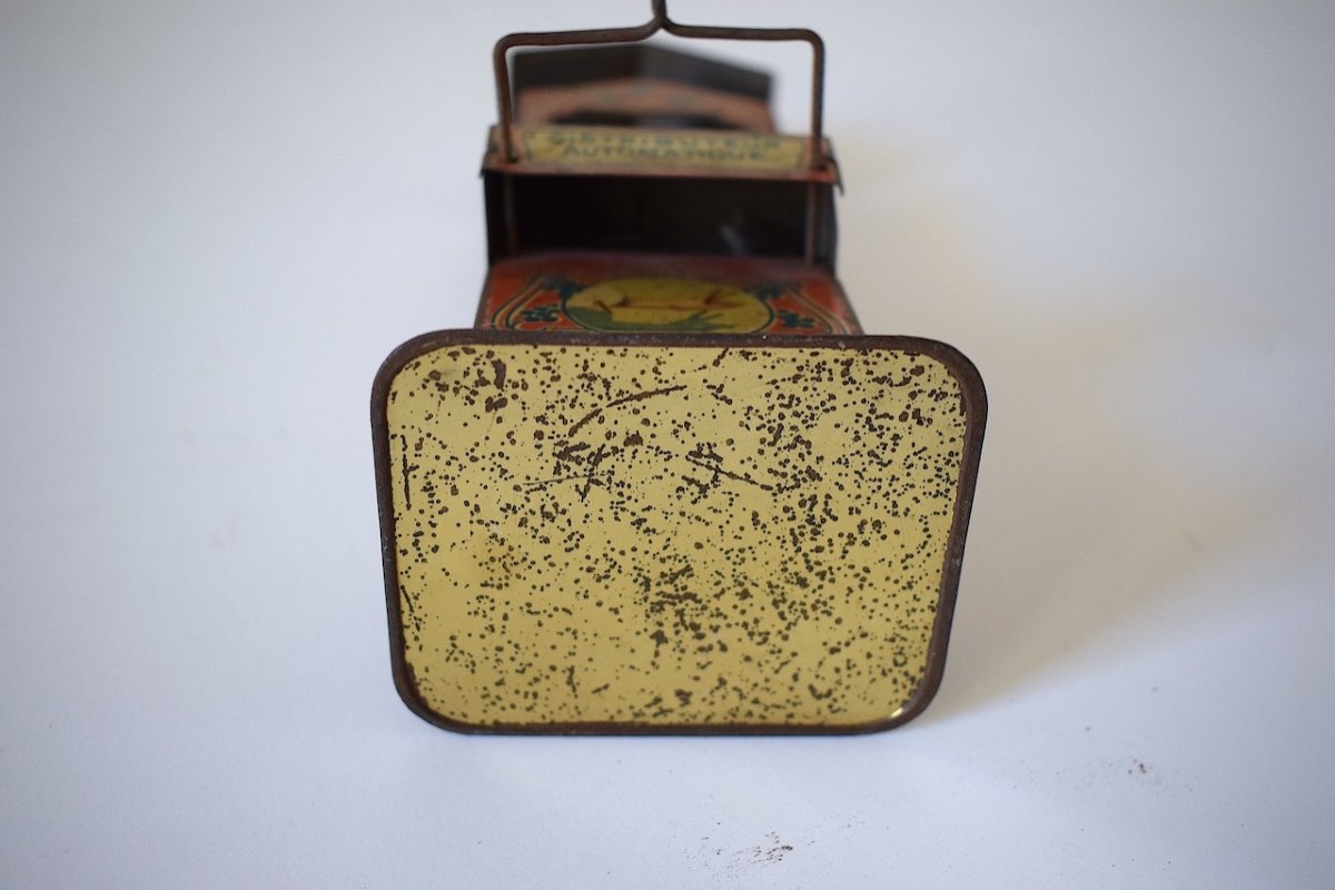  Piggy Bank Tin Lithographed Advertising Object Chocolate Dispenser 1900 1920 Ref1024-photo-8