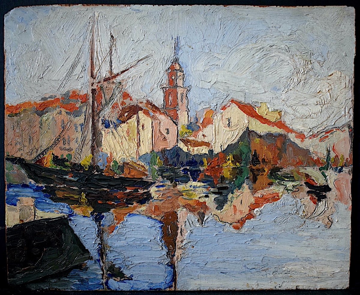 Port Of Saint Tropez 50s Marine Boats 20th Century Post Impressionist Fauve Provence Rt1225